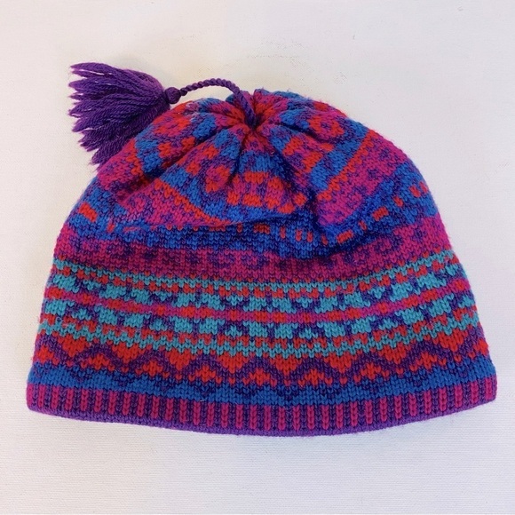 Merkley Headgear 100% Wool Colorful Knit Beanie OS - Picture 2 of 4